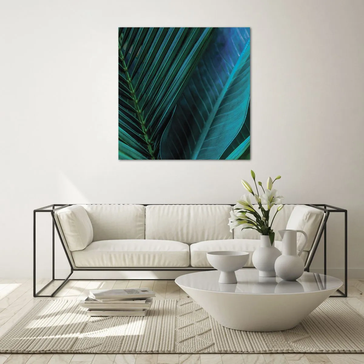 Obraz na skle - Anatomie zelené - 40x40 cm