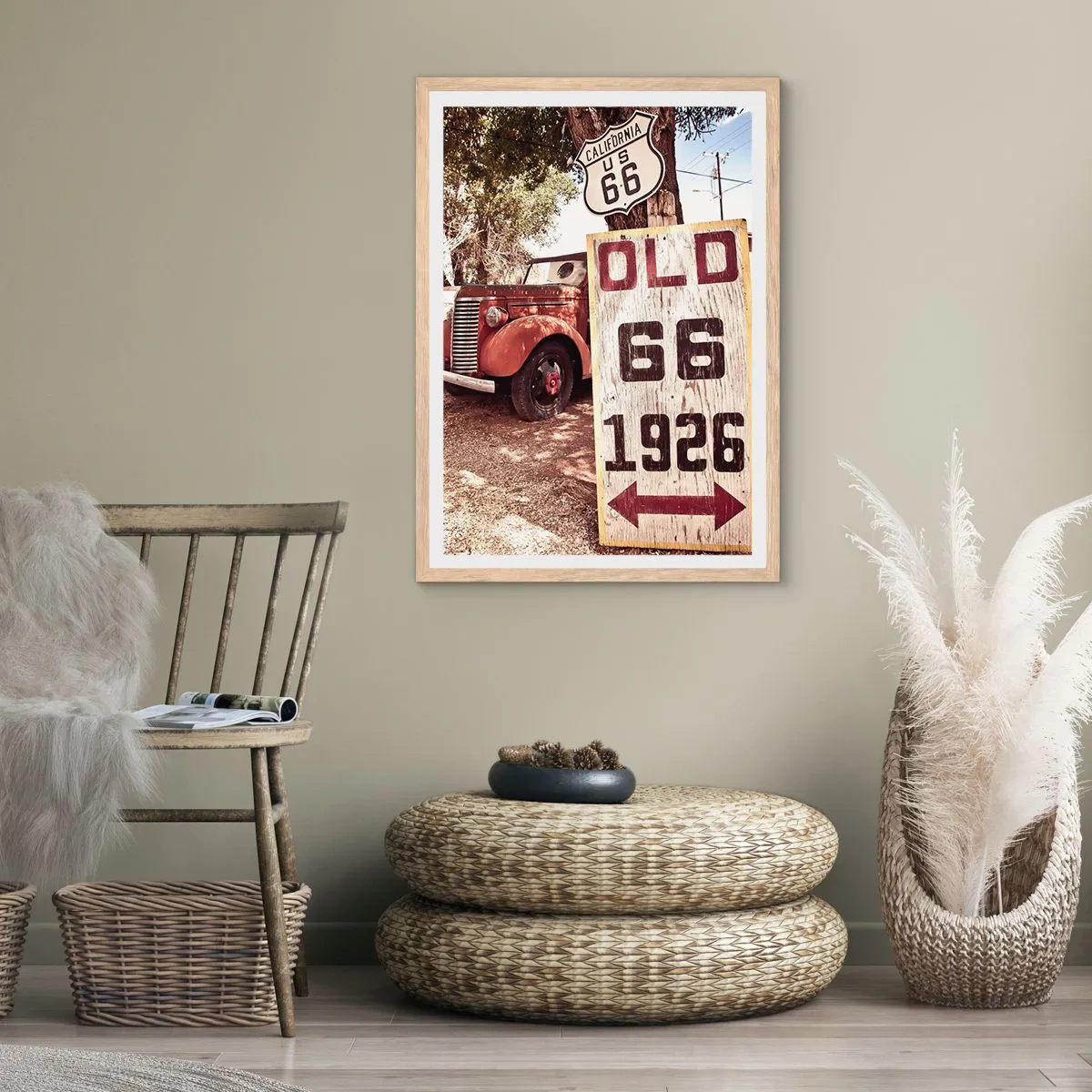 Plakát v rámu světlý dub - Legenda americké provincie - 30x40 cm