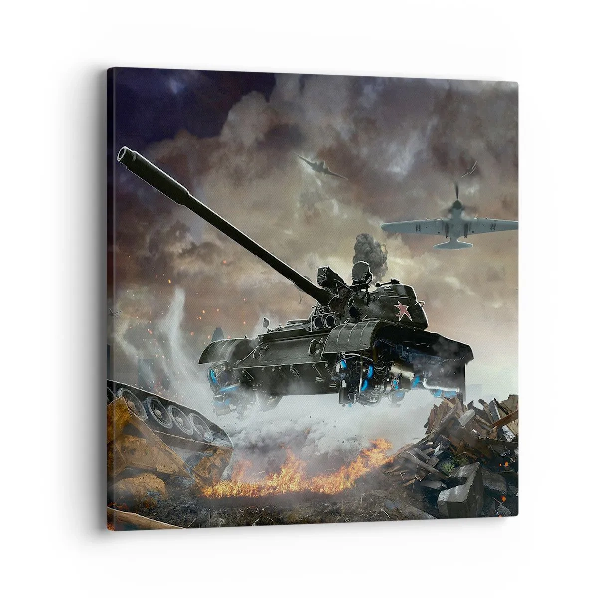 Obraz na plátně - Bitva je hrozná a krásná - 40x40 cm
