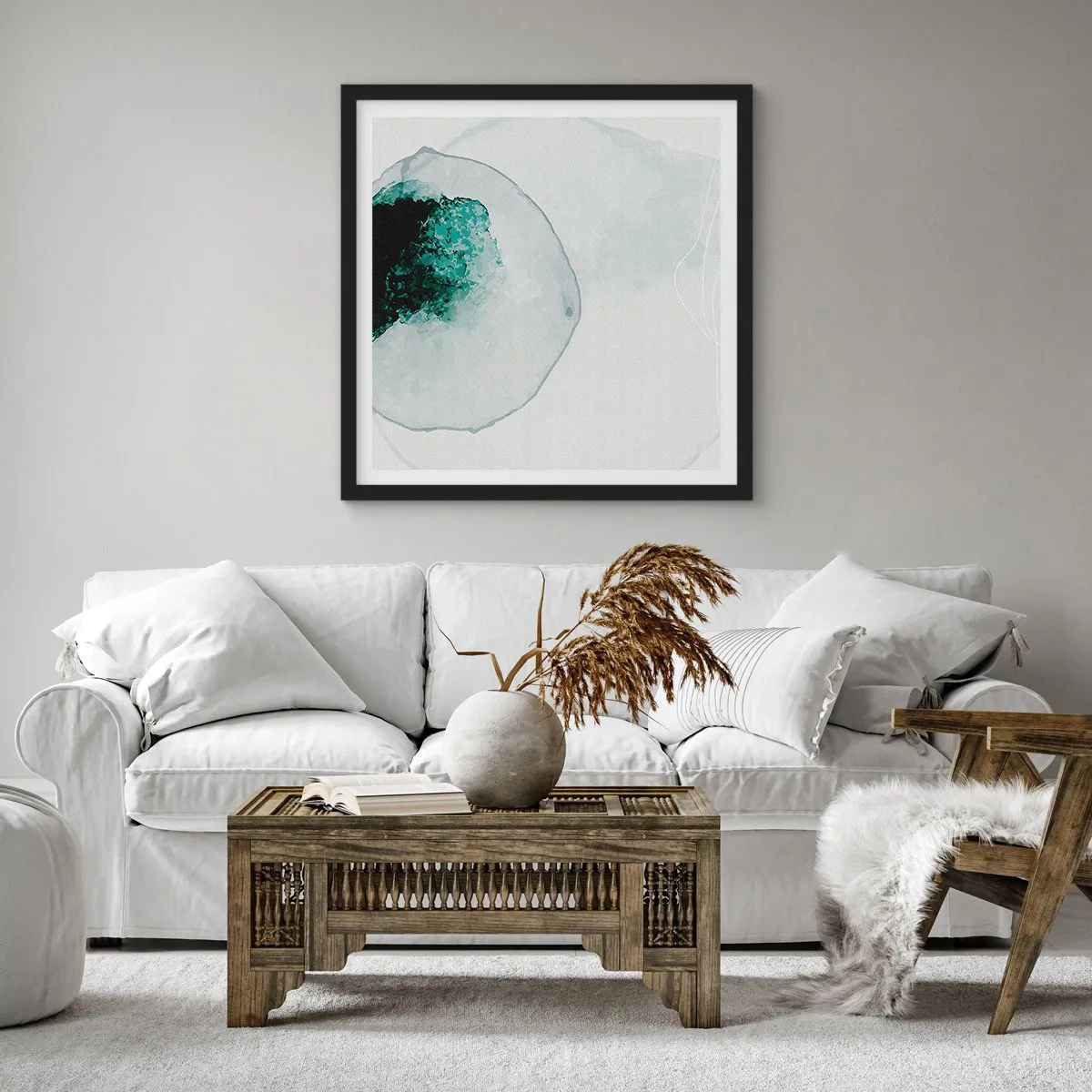 Plakát v černém rámu - V kapce vody - 50x50 cm