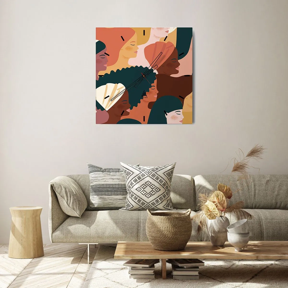 Nástěnné hodiny - Pouze ženskost - 40x40 cm