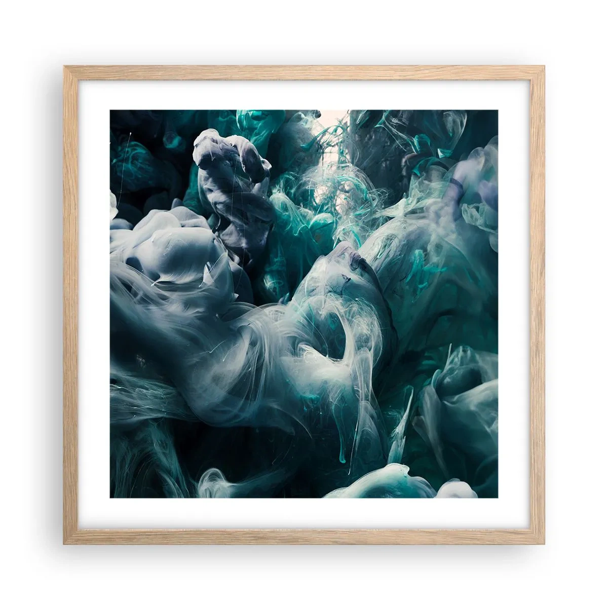 Plakát v rámu světlý dub - Pohyb barvy - 50x50 cm