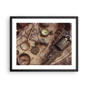 Plakát v černém rámu - Dobrodružství volá - 50x40 cm