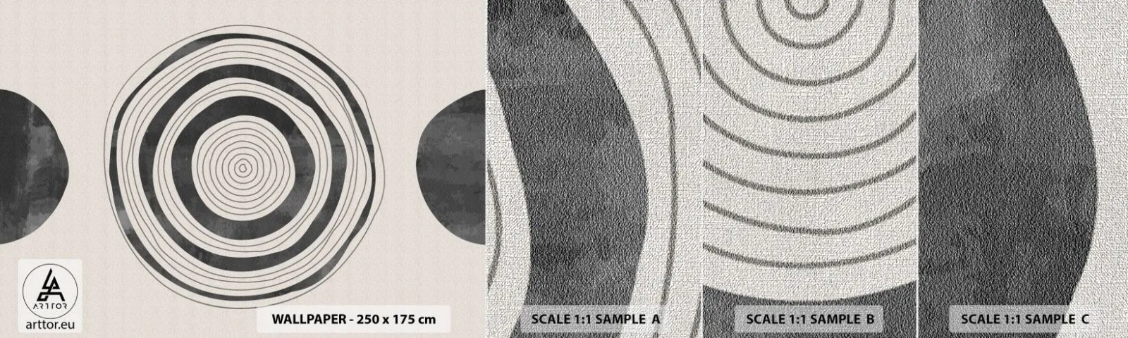 Vzor Fototapety Premium Canvas - Důležité je to, co je uprostřed - Kola, Minimalistický, Moderní - 100x30 cm