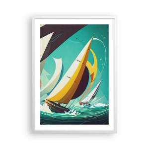 Plakát v bílém rámu - Jak vycházet s živly - 50x70 cm