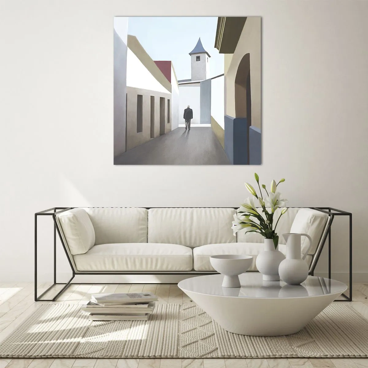 Obraz na skle - Slunečná procházka - 50x50 cm