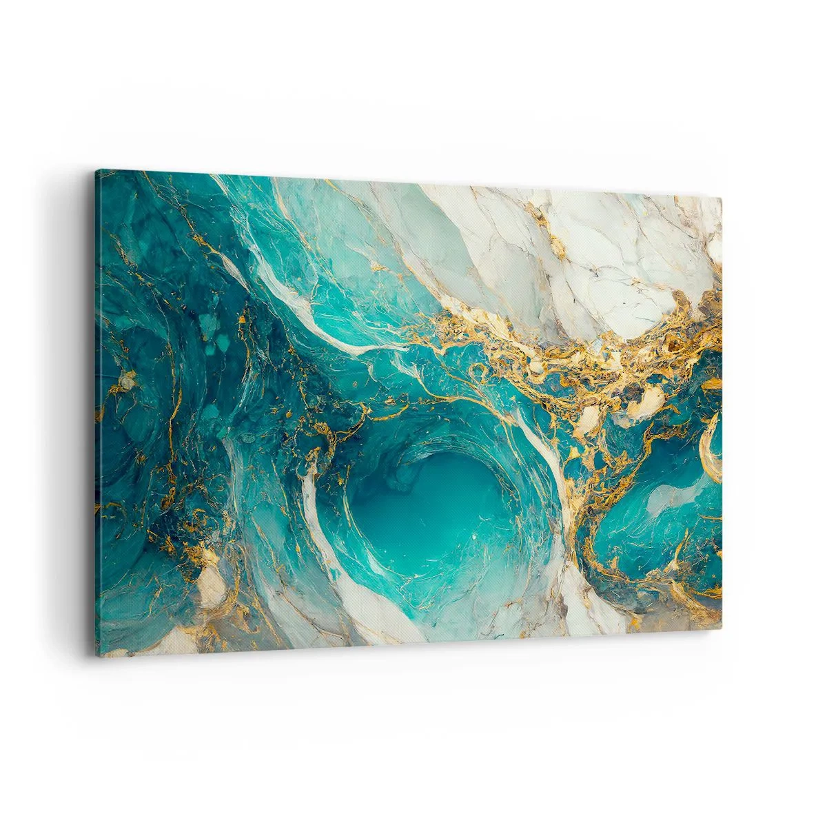 Obraz na plátně - Kompozice se zlatými žilami - 120x80 cm