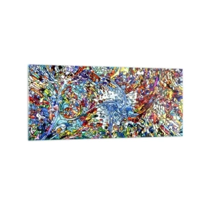 Obraz na skle - Vitráž s kapkami - 120x50 cm