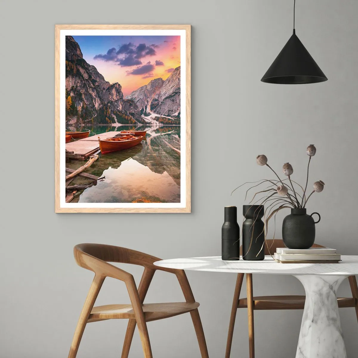 Plakát v rámu světlý dub - Slib dne - 70x100 cm