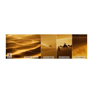 Vzor Fototapety Premium Sand - Karavana na vlnách pouště - Krajina, Afrika, Poušť - 100x30 cm