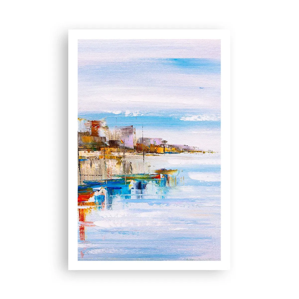 Plakát - Vícebarevný městský přístav - 61x91 cm