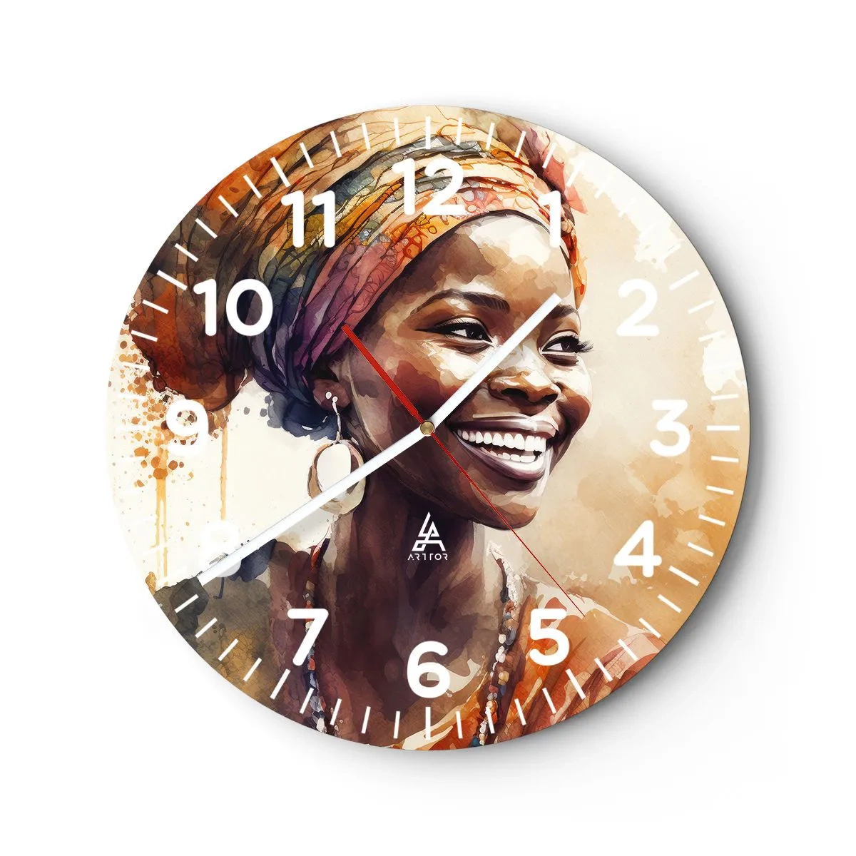 Nástěnné hodiny - Africká královna - 40x40 cm