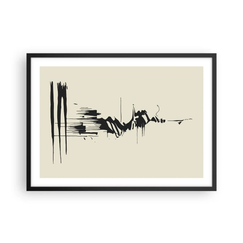 Plakát v černém rámu - Spěšná abstrakce - 70x50 cm