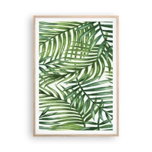 Plakát v rámu světlý dub - Pod zeleným baldachýnem - 70x100 cm
