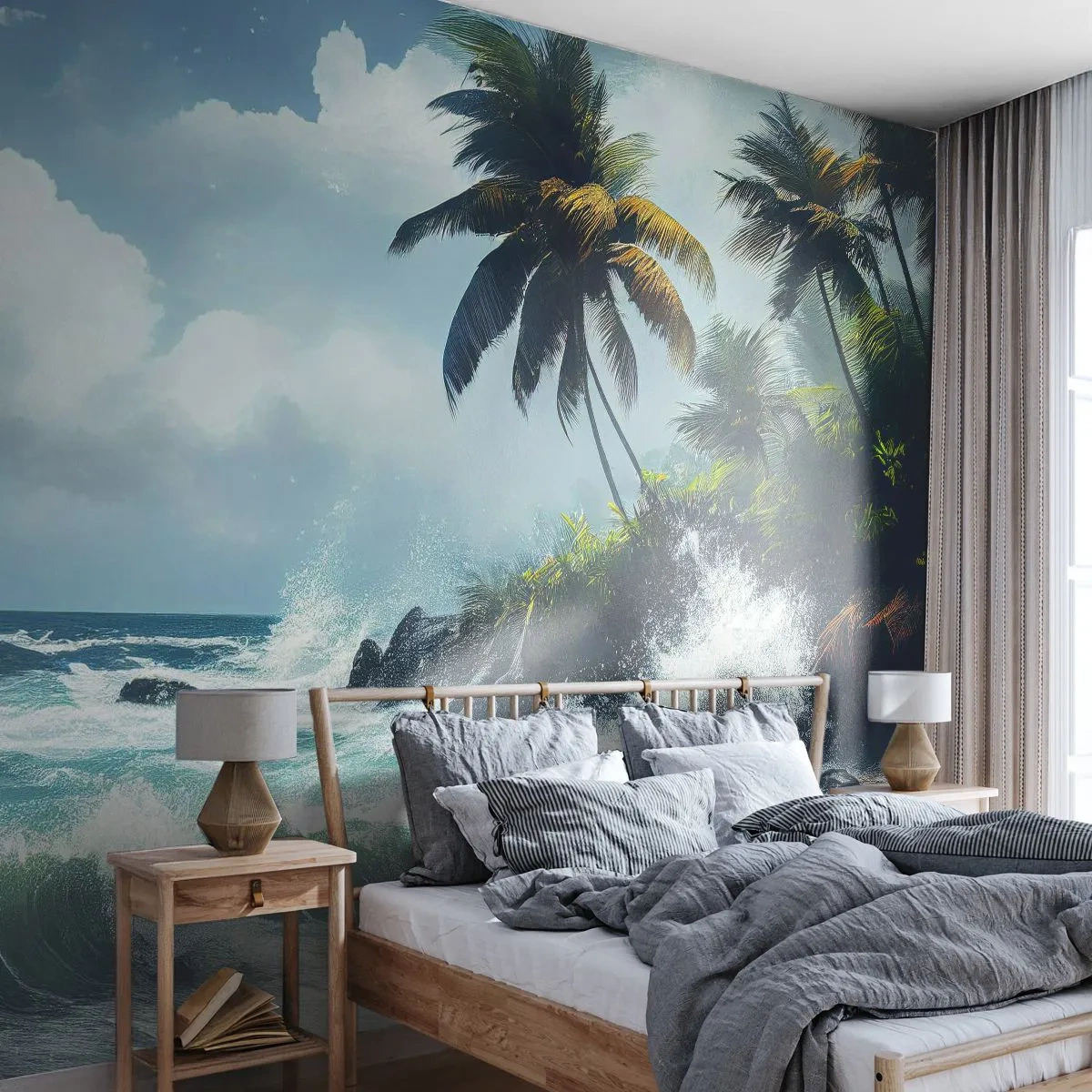 Fototapeta Premium Sand - Na tropickém pobřeží - Pláž, Tropický, Dlaň - 100x70 cm