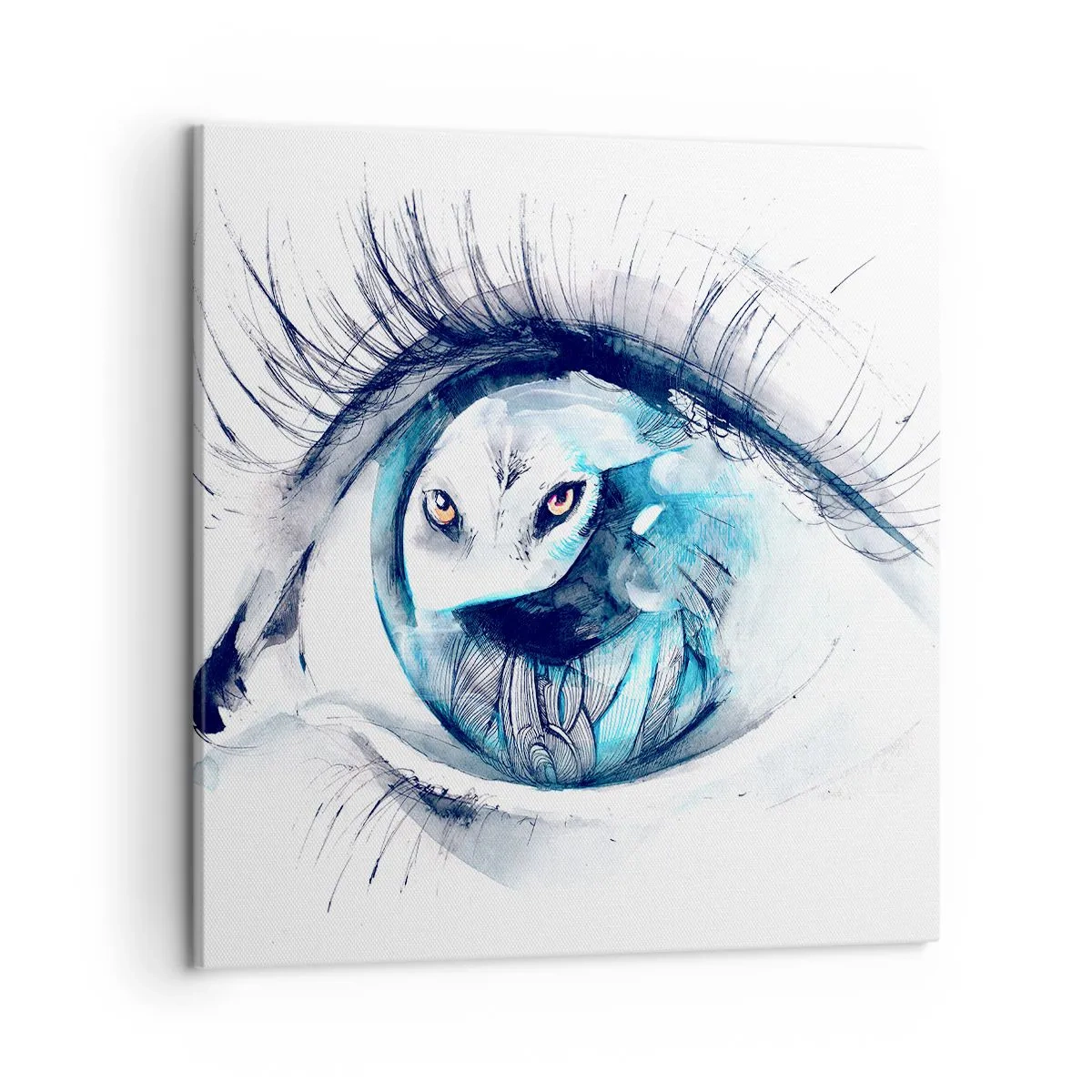 Obraz na plátně - Z očí do očí s divočinou - 50x50 cm