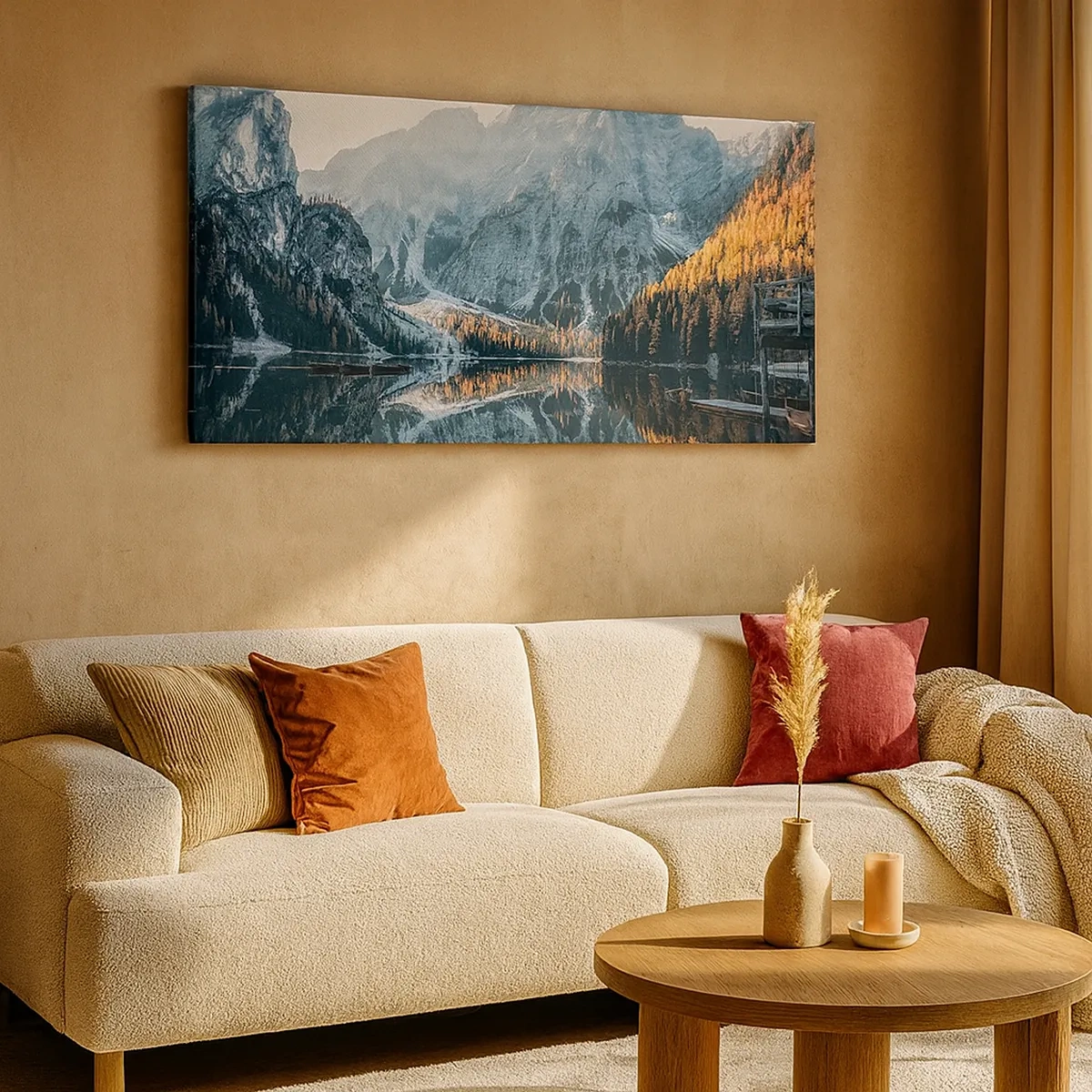 Obraz na plátně - Zrcadlová krajina - 30x30 cm