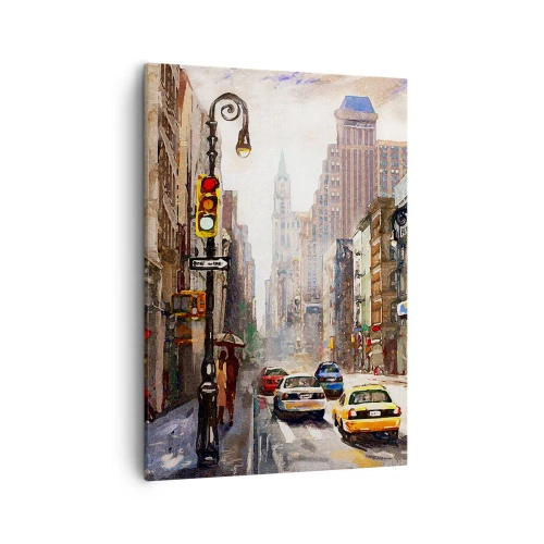 Obraz na plátně - New York – barevný i v dešti - 50x70 cm