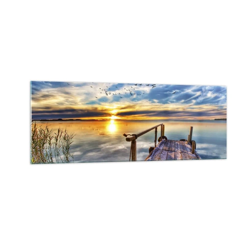 Obraz na skle - Vítr jde odpočívat - 140x50 cm