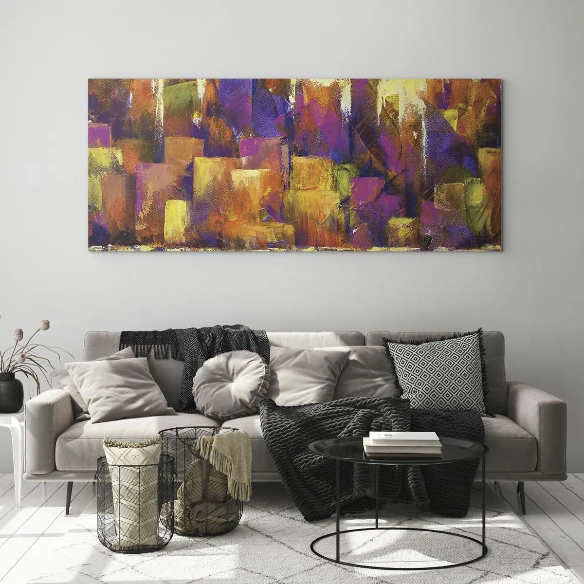 Obraz na skle - Metropolitní kompozice - 100x40 cm