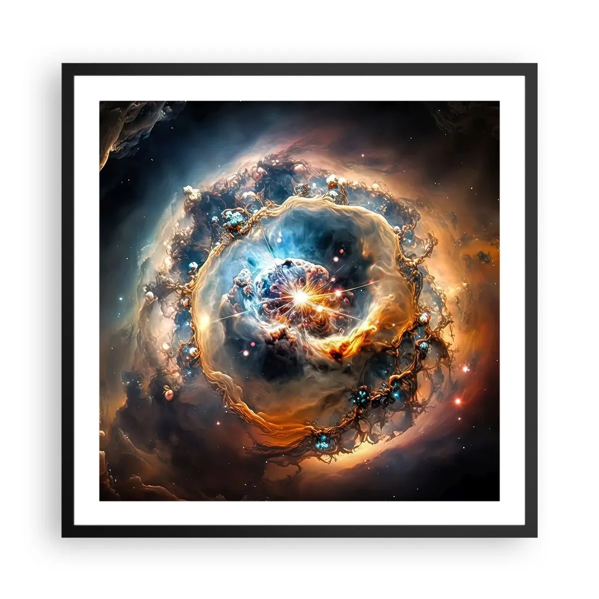 Plakát v černém rámu - Začátek - 60x60 cm