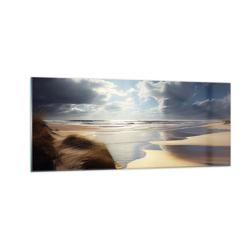 Obraz na skle - Pláž, divoká pláž - 100x40 cm