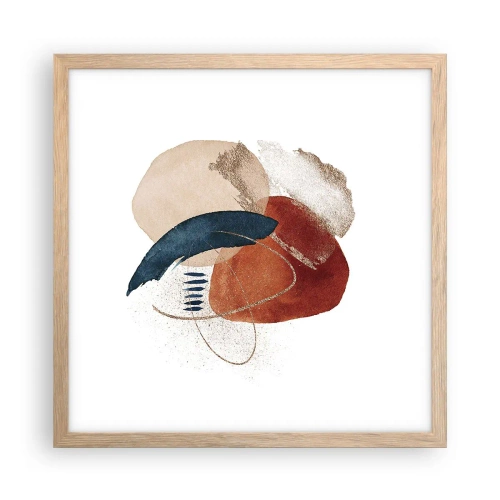 Plakát v rámu světlý dub - Oválná kompozice - 40x40 cm
