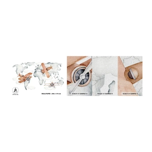 Vzor Fototapety Premium Canvas - V průkopnickém duchu - Mapa světa, Letadla, Dětské - 100x30 cm