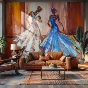 Fototapeta Standard Eco - Půvabné duo - Žena, Svatební šaty, Móda - 400x280 cm