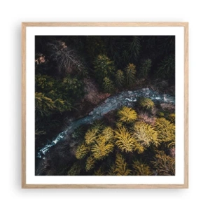 Plakát v rámu světlý dub - Rychle, stále rychleji - 60x60 cm