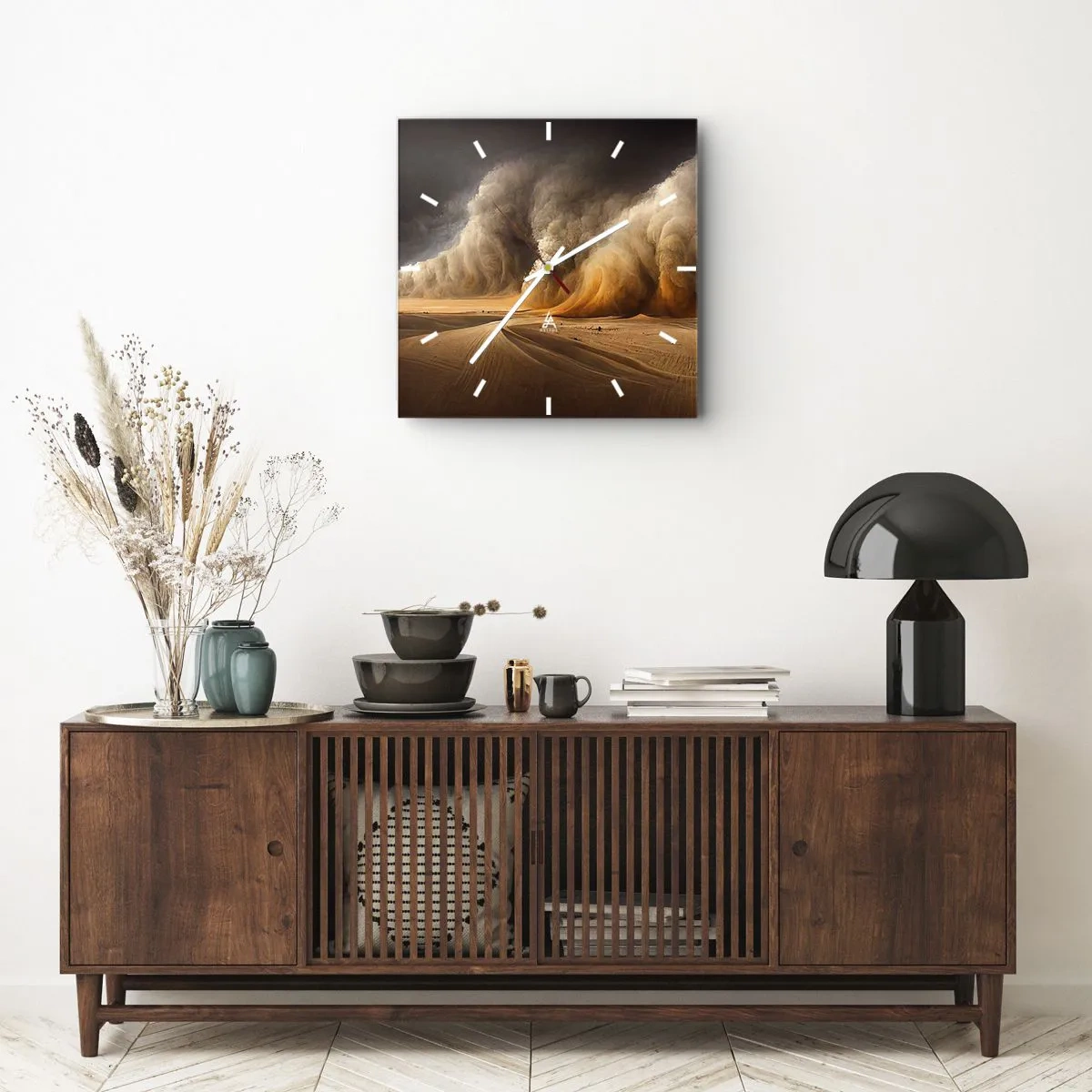 Nástěnné hodiny - Hněv pouště - 40x40 cm