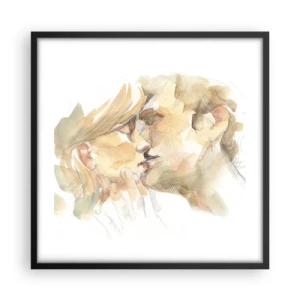 Plakát v černém rámu - Nalezena polovina? - 50x50 cm