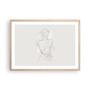 Plakát v rámu světlý dub - Jako citlivý nástroj - 70x50 cm