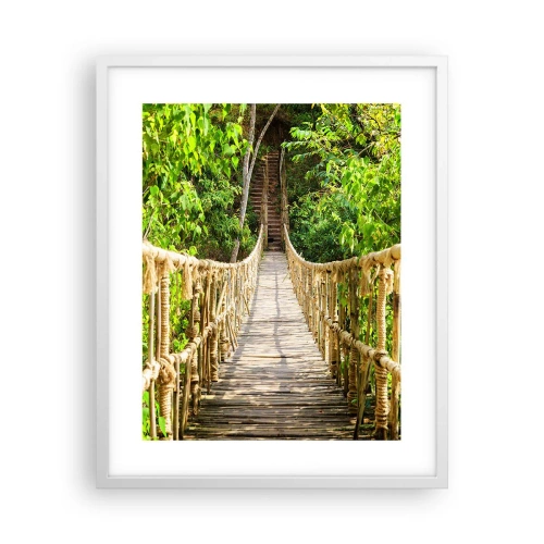 Plakát v bílém rámu - Zavěšený v zelené - 40x50 cm