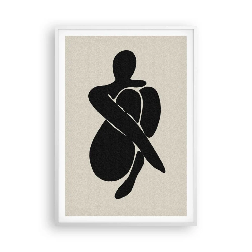 Plakát v bílém rámu - Ve vlastním objetí - 70x100 cm