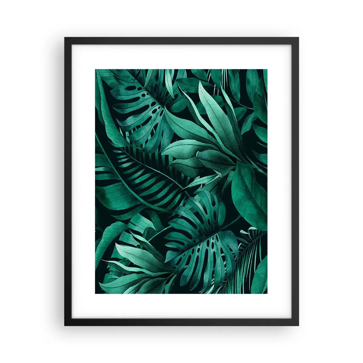 Plakát v černém rámu - Hloubka tropické zeleně - 40x50 cm