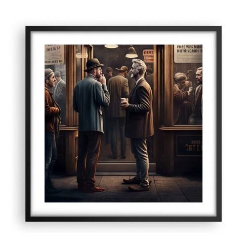 Plakát v černém rámu - Dobrá chvíle dne - 50x50 cm