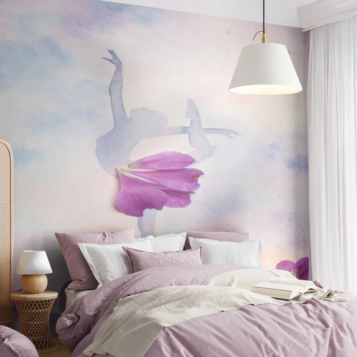 Fototapeta Standard Eco - Jemná jako květina - Abstrakce, Balerína, Tanec - 400x280 cm