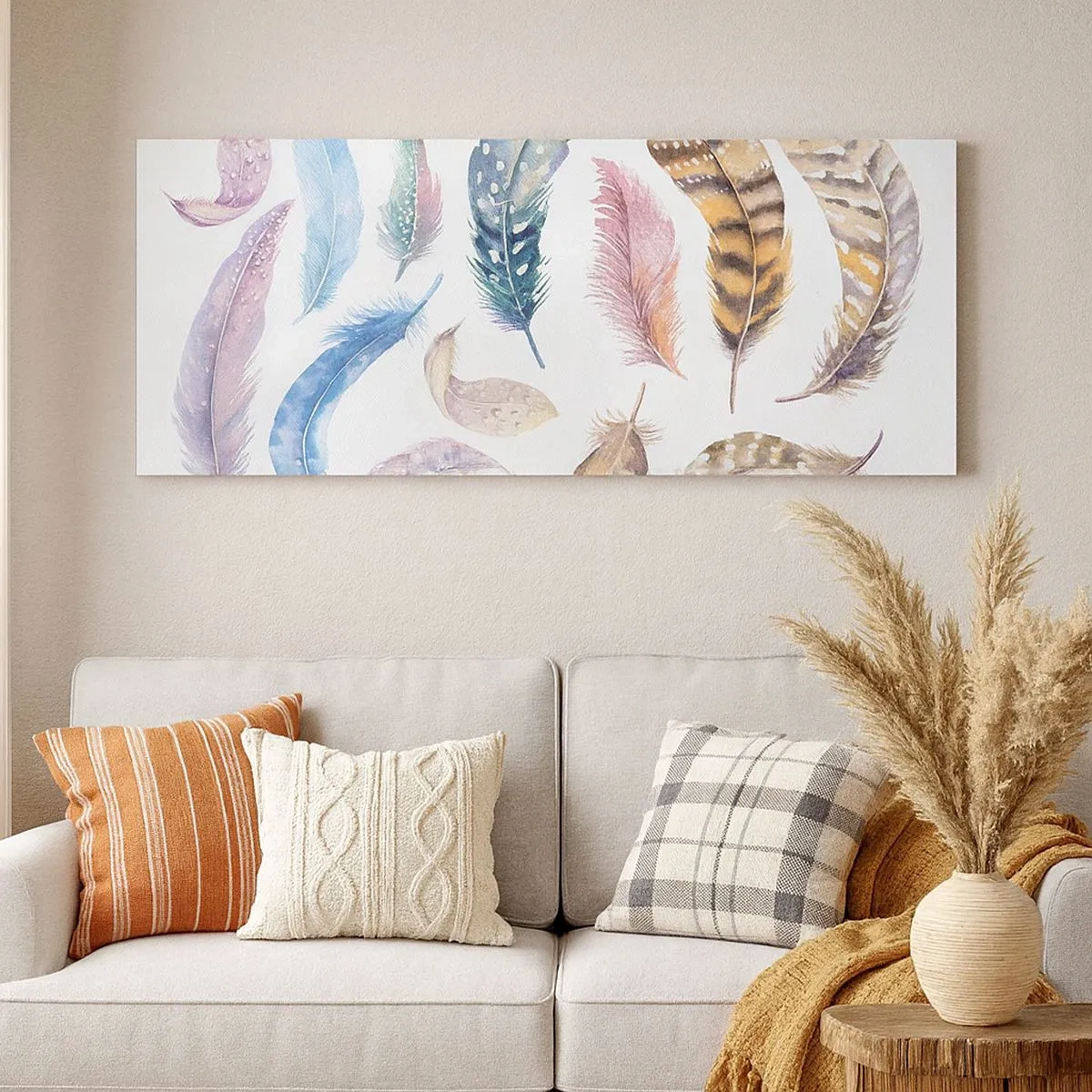 Obraz na plátně - Lehké, strakaté a vícebarevné - 100x40 cm