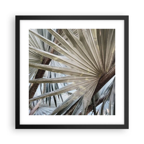 Plakát v černém rámu - Vějíře v tropech - 40x40 cm