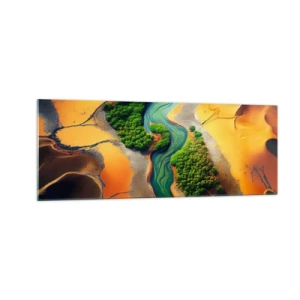 Obraz na skle - Životodárná řeka - 140x50 cm