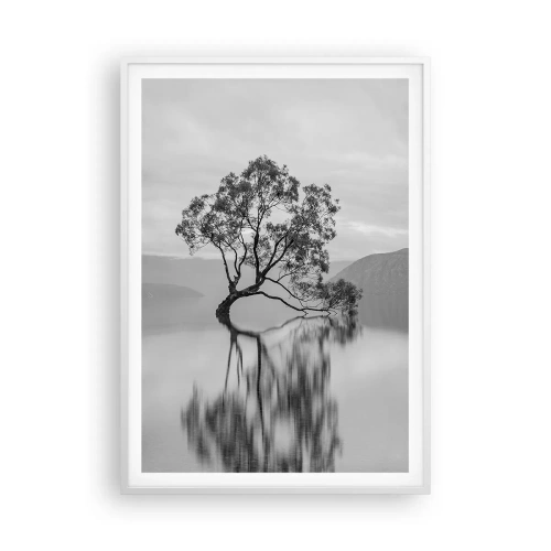 Plakát v bílém rámu - Existuje taková země - 70x100 cm