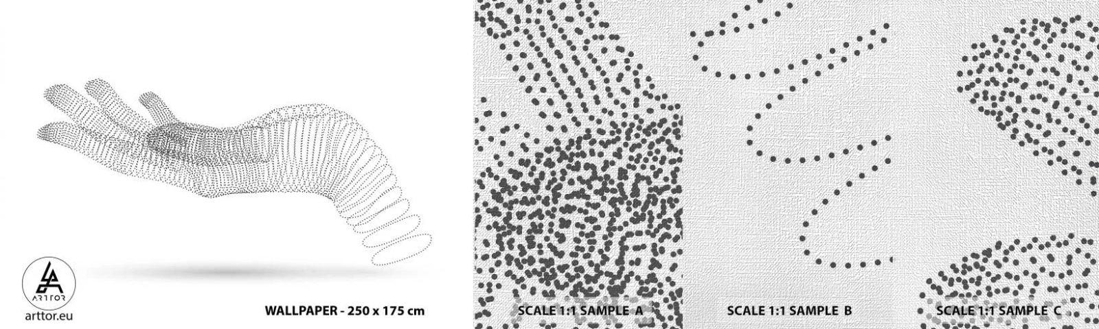 Vzor Fototapety Premium Canvas - Pružná ruka - Abstrakce, Grafika, Ruka - 100x30 cm