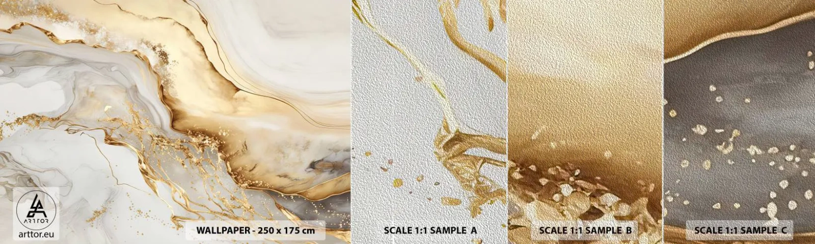 Vzor Fototapety Premium Sand - Abstrakce: krása a dobro - Mramor, Půvab, Elegantní - 100x30 cm
