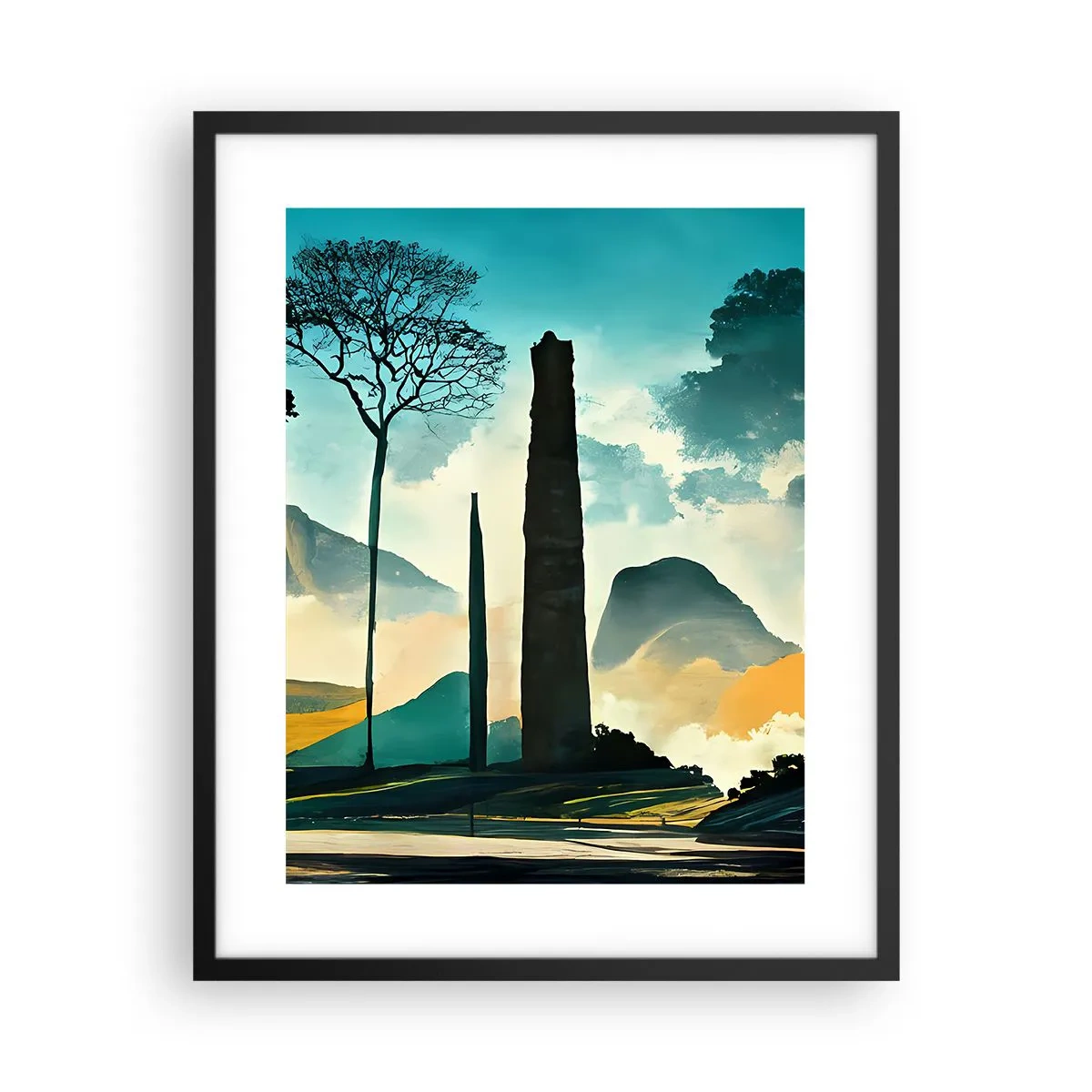 Plakát v černém rámu - Výš a výš - 40x50 cm