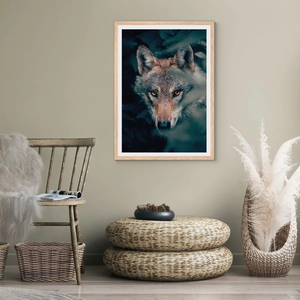 Plakát v rámu světlý dub - Predátor - 50x70 cm