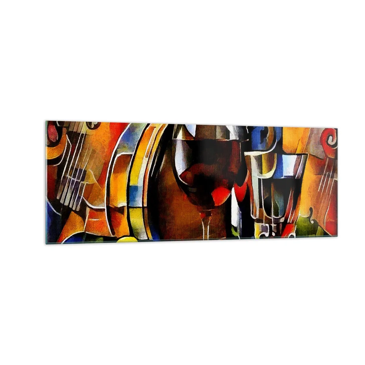 Obraz na skle - I svět dostává barvy - 140x50 cm
