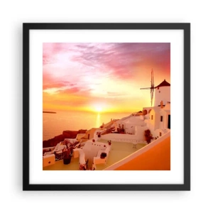 Plakát v černém rámu - Rozplynout se v bílé a zlaté - 40x40 cm