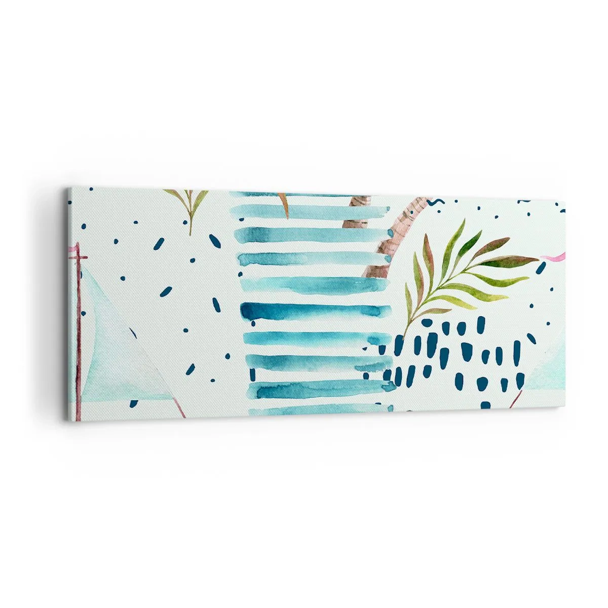 Obraz na plátně - Prázdniny pod palmami - 100x40 cm