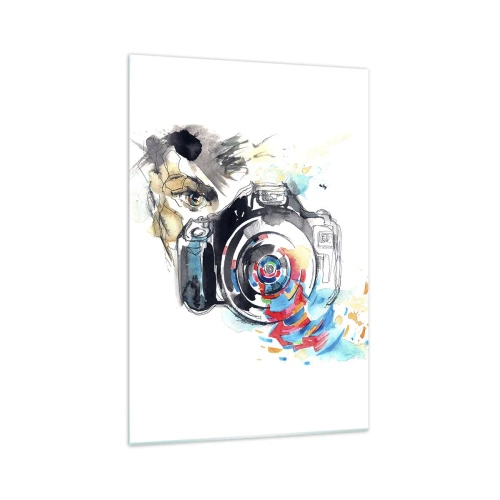 Obraz na skle - Okem objektivu - 70x100 cm